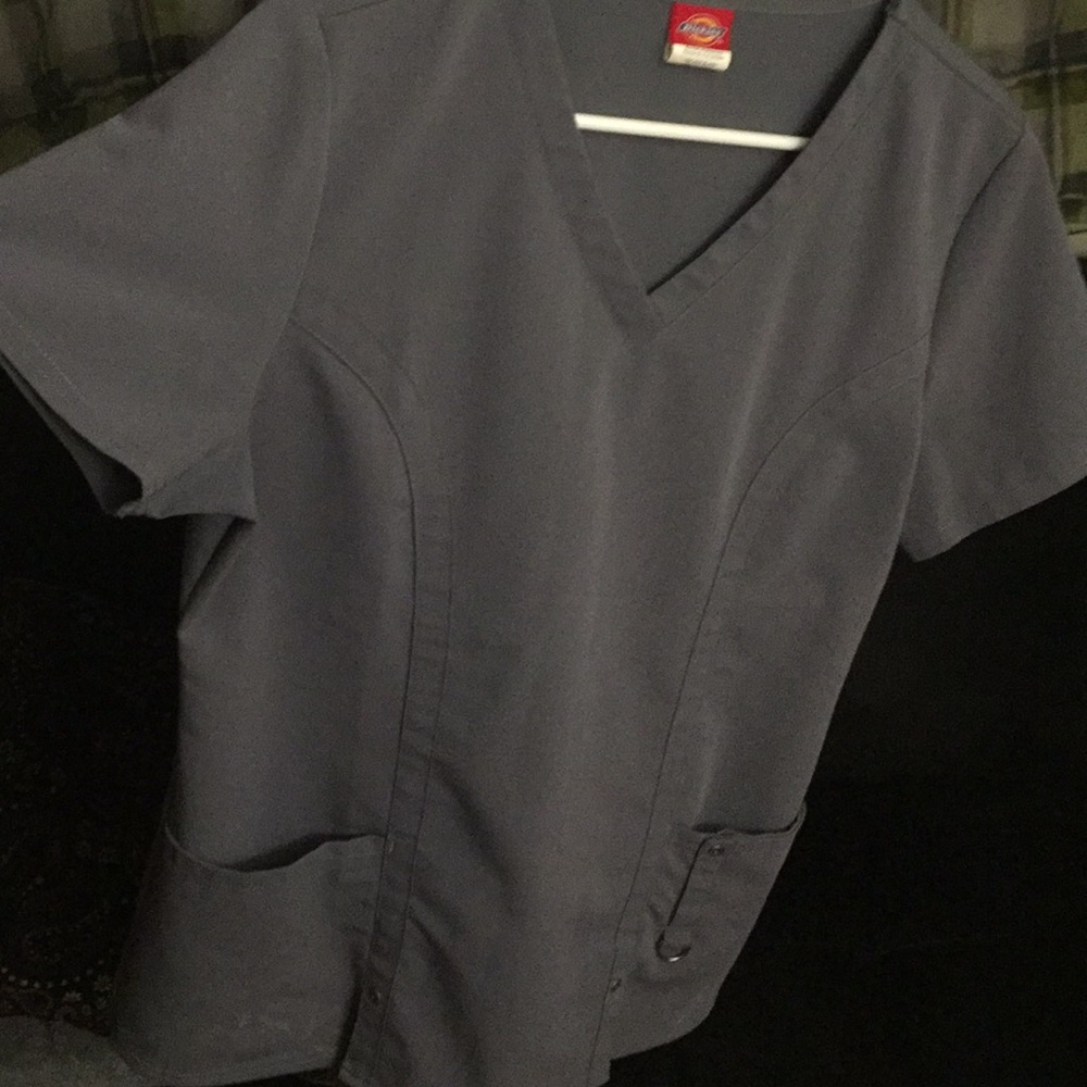 Dickies Gray Scrub Top